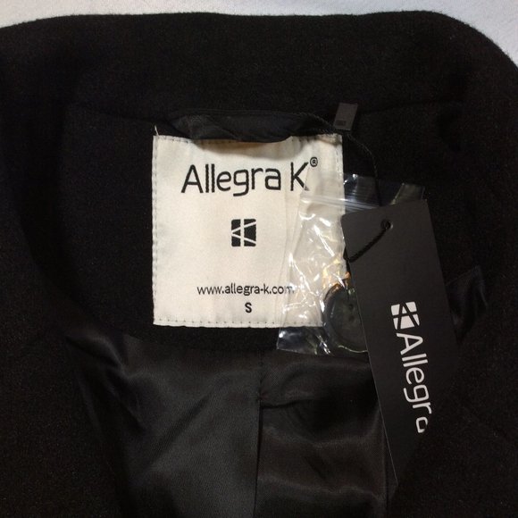 Allegra K Notched Lapel Single Breasted Longline Coat S *NWT* - Picture 6 of 6